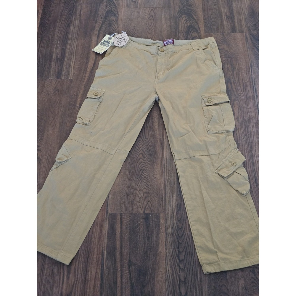 NEW! Match Matchstick Military Utility Cargo Pants Y2K Paratrooper Mens 42x34